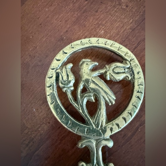 Vintage Gold Trivets Floral Bird Heart Cottagecore Country - Picture 7 of 10